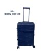 Unbreakable Double Zip PP Rubber Suitcase, Medium - Blue