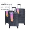 Unbreakable Double Zip PP Rubber Suitcase – Full Set (Gray)