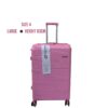 Unbreakable Double Zip PP Rubber Suitcase – Large (Pink)