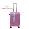 Unbreakable Double Zip PP Rubber Suitcase – Medium (Pink)