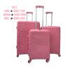 Size 29 pink full suitcase set with durable hard shell, TSA locks, and 360° spinner wheels, designed for secure, smooth, and stylish travel.