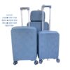 4-in-1 unbreakable double zip rubber suitcase, featuring a stylish design, durable construction, and smooth mobility for versatile travel needs.