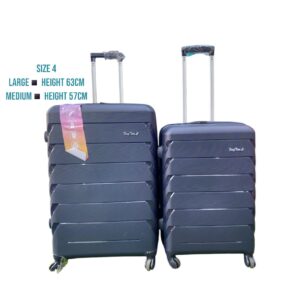 Blue FengtianGLi large and medium unbreakable rubber suitcase combo with TSA locks, smooth-rolling wheels, and durable construction