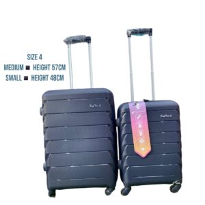 Blue FengtianGLi medium and small unbreakable rubber suitcase combo with TSA locks, smooth-rolling wheels, and durable, impact-resistant construction