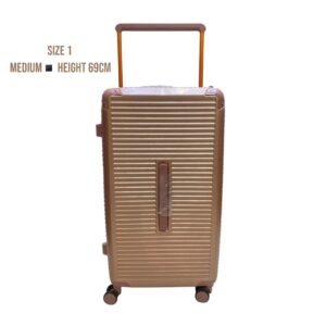 4-in-1 Rubber Suitcase Set in Purple – Durable, Unbreakable Luggage with Large, Medium, Small Suitcases & Makeup Bag