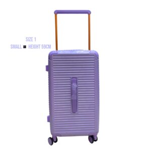 Small 59cm Unbreakable Rubber Suitcase (Size 30) – Durable Purple Luggage for Short Getaways and Quick Trips